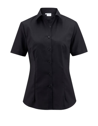 Olymp Damen Bluse 0630 Luxor Modern Fit Uni Capri Kurzarm