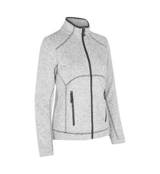 ID Damen Strick Fleecejacke 0848 Zip-n-Mix