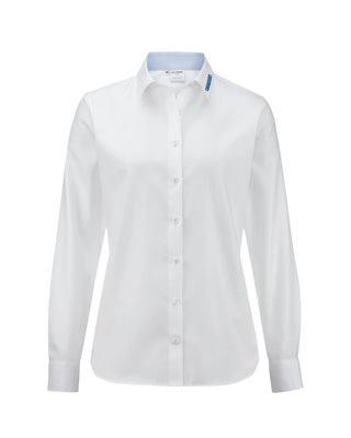 Horton Damen Bluse 0681 Lucky Uni zweifarbig Greta Langarm