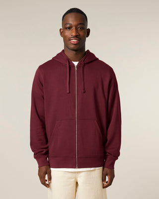 Stanley/Stella Unisex Mixer Zip-thru Hoodie STSU205 Burgundy