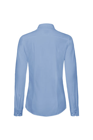 Hakro Damen Stretchbluse 129 Natural ozeanblau