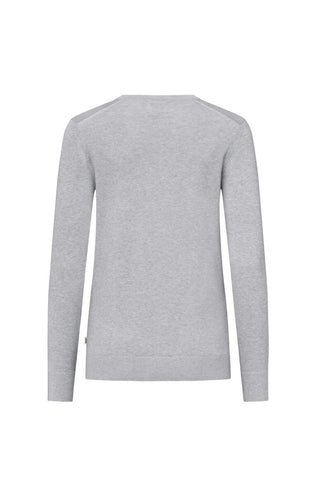 Hakro Damen Pullover 135 Pullover Premium-Baumwolle grau meliert