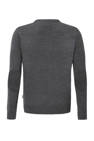 Hakro Herren/Unisex Merino V-Pullover 144 Business anthrazit meliert