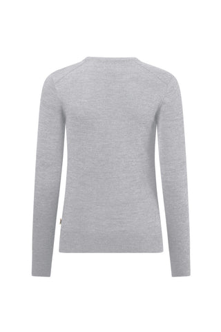 Hakro Damen Pullover 146  Pullover Merino-Wolle grau meliert