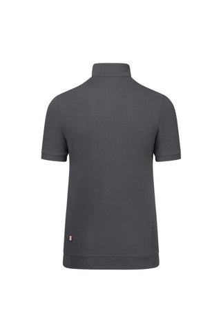 Hakro Damen Poloshirt 334  Zip-Shirt Piqué MIKRALINAR® ECO karbongrau