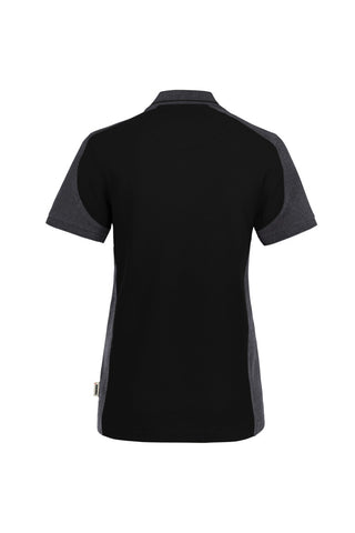 Hakro Damen Poloshirt 339  Poloshirt Contrast MIKRALINAR® ECO schwarz/karbongrau