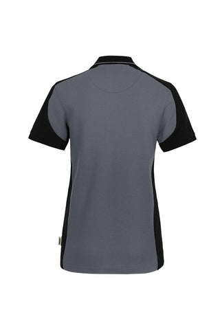 Hakro Damen Poloshirt 339  Poloshirt Contrast MIKRALINAR® ECO anthrazit/schwarz