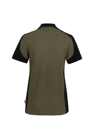 Hakro Damen Poloshirt 339  Poloshirt Contrast MIKRALINAR® ECO olive/schwarz