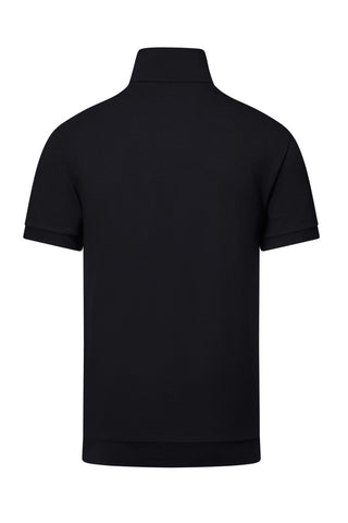 Hakro Herren/Unisex Poloshirt 534 Zip-Shirt Piqué MIKRALINAR® ECO schwarz