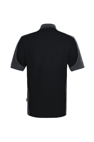 Hakro Herren/Unisex Poloshirt 539 Poloshirt Contrast  MIKRALINAR® ECO schwarz/karbongrau