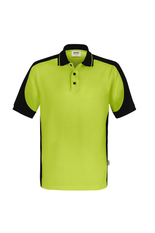 Hakro Herren/Unisex Poloshirt 539 Poloshirt Contrast  MIKRALINAR® ECO kiwi/schwarz