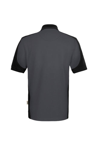 Hakro Herren/Unisex Poloshirt 539 Poloshirt Contrast  MIKRALINAR® ECO karbongrau/schwarz