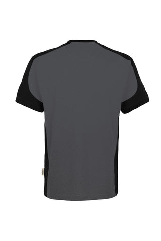 Hakro Herren/Unisex T-Shirt 590 T-Shirt Contrast MIKRALINAR® ECO anthrazit/schwarz