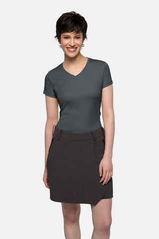 Hakro Damen V-Shirt 187 COOLMAX® anthrazit