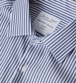 Seven Seas by ID Herren Fine Twill Hemd S90 Cadet