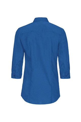 Hakro Damen 3/4-Arm Vario-Bluse 120 MIKRALINAR® royalblau