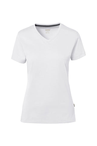 Hakro Damen V-Shirt 169 COTTONTEC® weiß