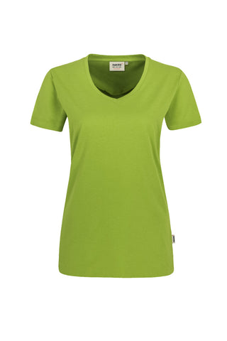 Hakro Damen V-Shirt 181 MIKRALINAR® kiwi