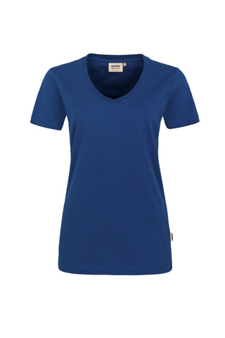 Hakro Damen V-Shirt 181 MIKRALINAR® ultramarinblau