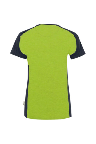 Hakro Damen V-Shirt 190 MIKRALINAR® Contrast kiwi/anthrazit