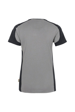Hakro Damen V-Shirt 190 MIKRALINAR® Contrast titan/anthrazit