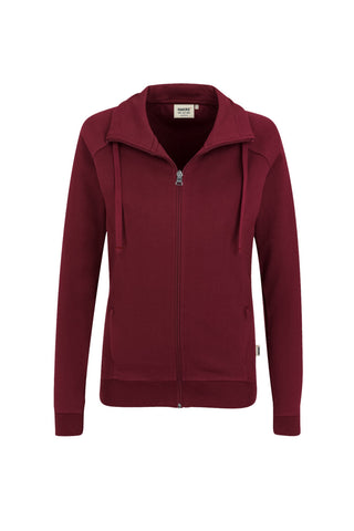 Hakro Damen Zip-thru Sweatshirt 406 College weinrot