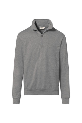 Hakro Herren/Unisex Zip-Sweatshirt 451 Premium grau meliert