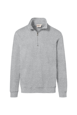 Hakro Herren/Unisex Zip-Sweatshirt 451 Premium ash meliert