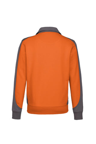 Hakro Herren/Unisex Zip-thru Sweatshirt 477 MIKRALINAR® Contrast orange/anthrazit