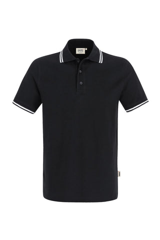 Hakro Herren/Unisex Poloshirt 805 Twin-Stripe schwarz/weiß
