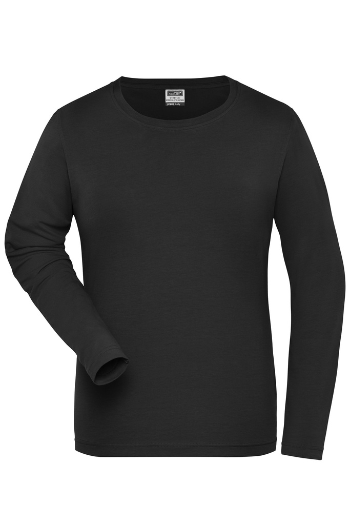 Daiber Ladies' ORGANIC Stretch-Longsleeve Work - SOLID -   OCS Blended JN1803