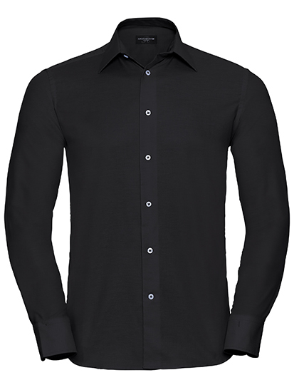 Russell Athletic Collection Men's Long Sleeve Tailored Oxford Shirt Z922