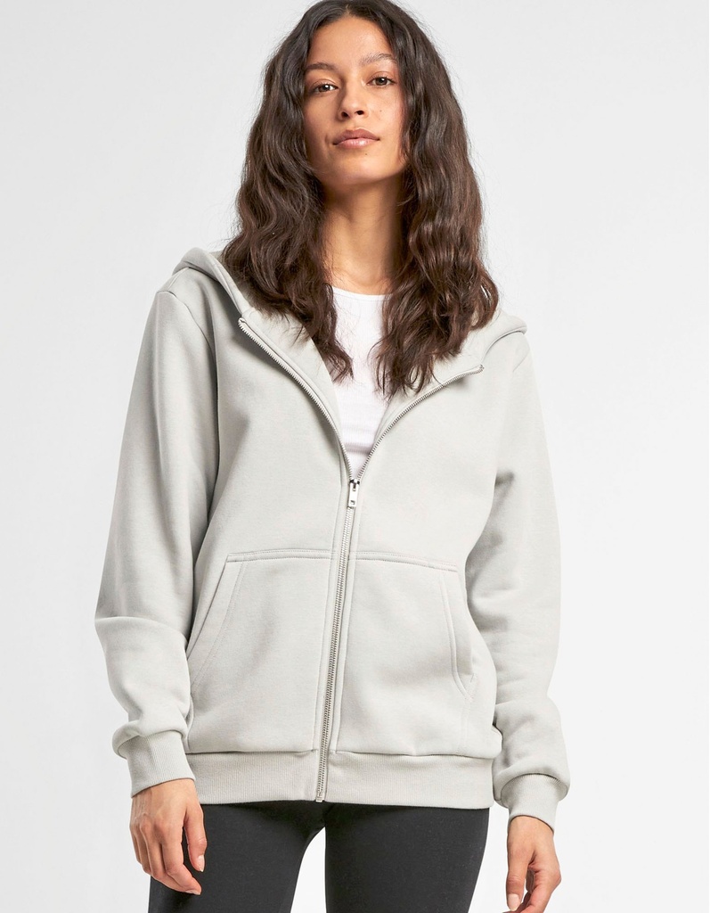 Build Your Brand Ladies Fluffy Zip Hoody BY290