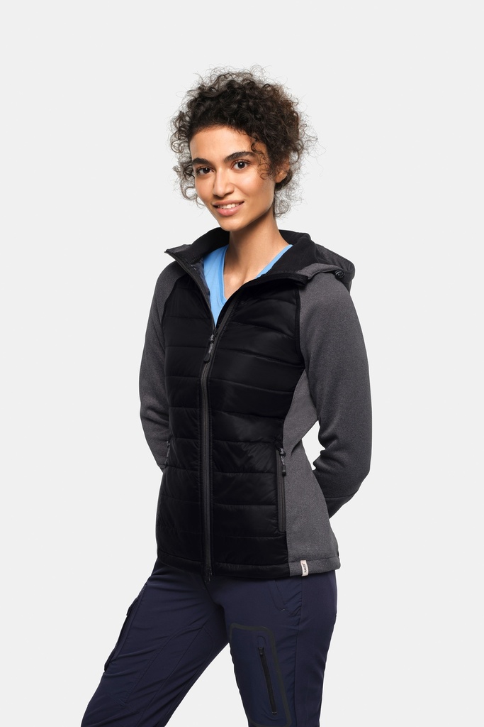 HAKRO Damen Kapuzen-Hybridjacke Contrast 0265