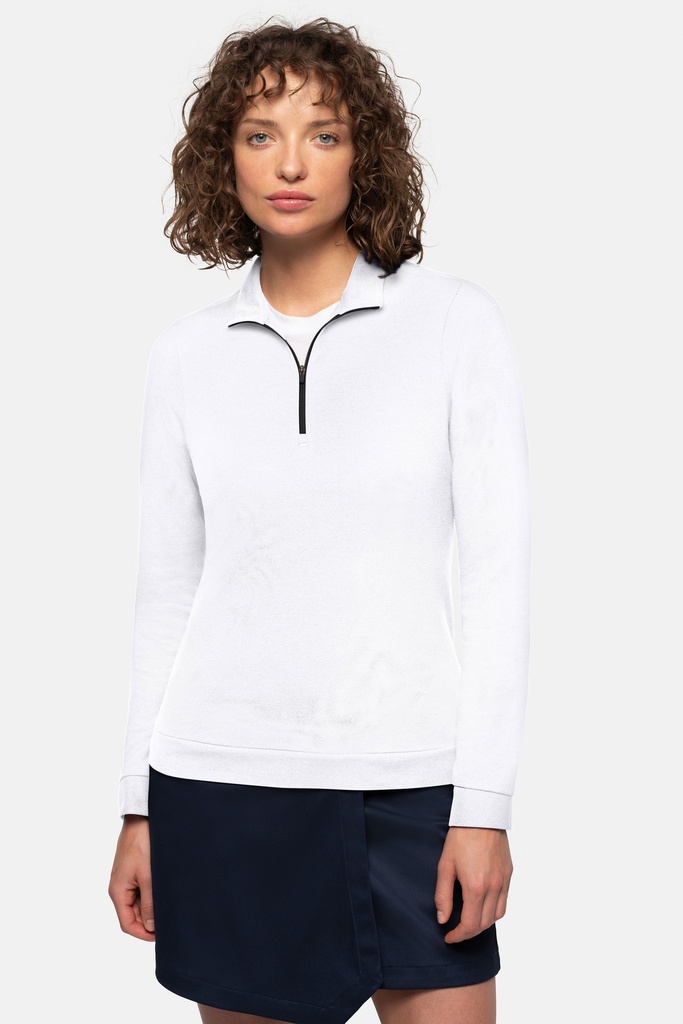 HAKRO Damen Zip-Longsleeve Piqué MIKRALINAR® ECO 0335