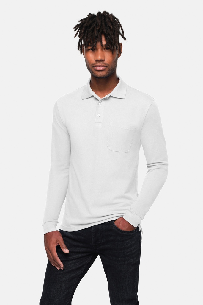 HAKRO Pocket-Longsleeve-Polo MIKRALINAR® ECO 0817