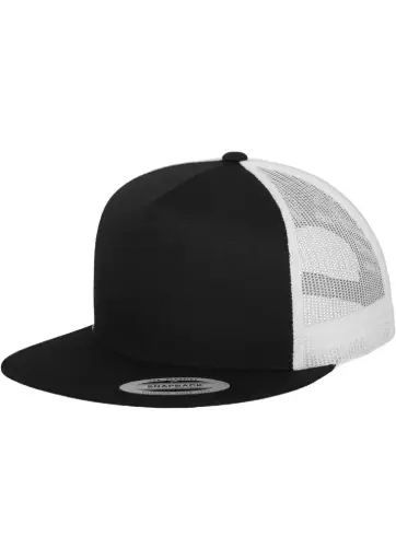 [FLEX-6006T-00050-0050-blk/wht-one size] Classic Trucker 2-Tone
